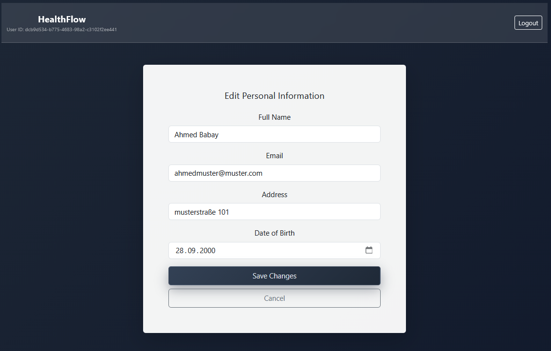 HealthFlow service architecture